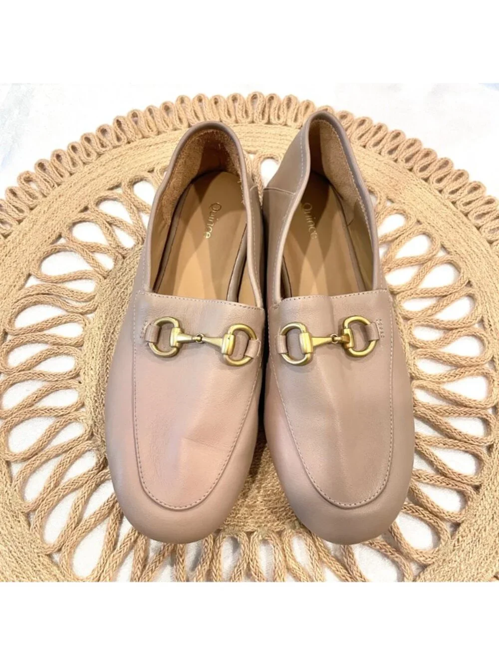 NWOT Quince Italian Leather Horsebit Loafer Size 5 Soft Brown Quiet Luxury